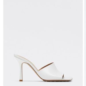 Bottega Veneta Optic White Stretch Mule